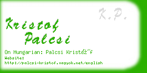 kristof palcsi business card